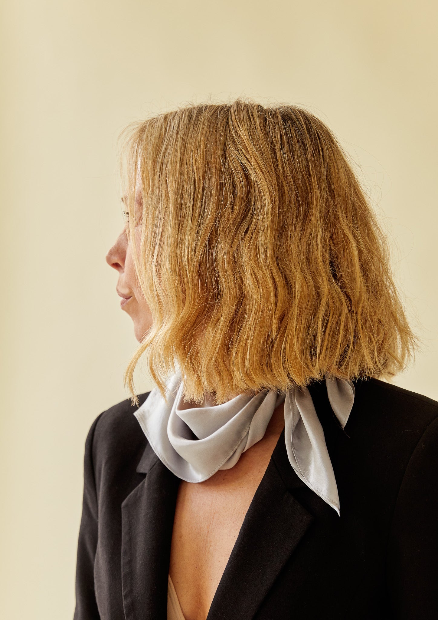 Silk Scarf Silver